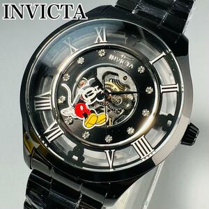 INVICTA インビクタ 腕時計 新品 ディズニー コラボ ミッキー メンズ ブラック 黒 3000個世界限定 自動巻 電池不要 スケルトン 海外限定