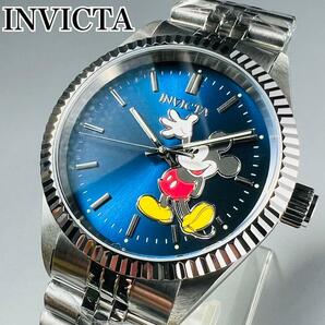 INVICTA インビクタ 腕時計 新品 ディズニー コラボ ミッキー メンズ ブルー 3000個世界限定 シルバー クォーツ デイト 専用ケース