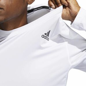 ●送料390円可能商品 アディダス ADIDAS 新品 メンズ テックフィット フィッティド ストレッチ 長袖Tシャツ 白 XXL[GL9893-XO] 三 参★QWERの画像1