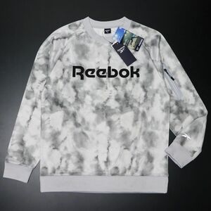 ★リーボック REEBOK 新品 メンズ 裏起毛 暖かい 機能性抜群 トレーナー ジャケット ポケット付 灰 迷彩 L[X6360RR-N3-L]二 弐★QWER