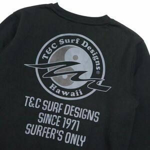 ★タウン&カントリー T&C SURF DESIGNS 新品 メンズ 暖かい 裏起毛 スウェット トレーナー 黒 Mサイズ [DM7320-08-M] 一 三 壱★QWER★