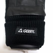 ★ジェリー GERRY 新品 暖かい 保温 防寒 レザー 皮革 裏フリース タッチパネル対応 グローブ 手袋 黒 [T1369-91] WEA★QWER_画像2