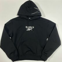 ★リーボック REEBOK 新品 メンズ ビッグロゴ 裏起毛 ストレッチ パーカー プルオーバー 黒 L[X6361RA-N9-L]二 弐★QWER_画像3