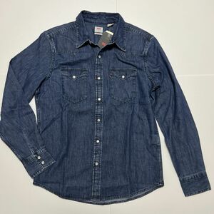 ★リーバイス LEVIS 定価8250円 新品 メンズ 大人気 定番 デニム ウエスタンシャツ インディゴ Lサイズ[85745-0073-JL] 二 弐★QWER★