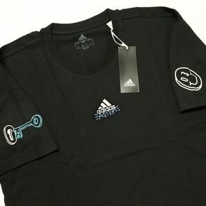 ●送料390円可能商品 アディダス ADIDAS 新品 メンズ 人気 カジュアル バックプリント 半袖 Tシャツ 黒 XLサイズ [FR5534-O] 三 参★QWERの画像3