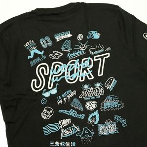 ●送料390円可能商品 アディダス ADIDAS 新品 メンズ 人気 カジュアル バックプリント 半袖 Tシャツ 黒 XLサイズ [FR5534-O] 三 参★QWERの画像2