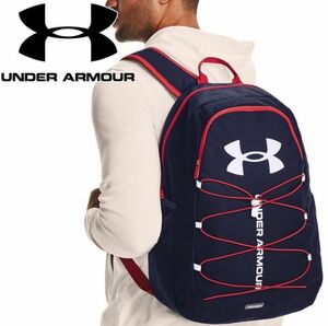 ★アンダーアーマー UNDERARMOUR UA 新品 撥水 収納力 リュックサック バックパック デイパック バッグ 鞄 紺[1364181-411] 六★QWER★