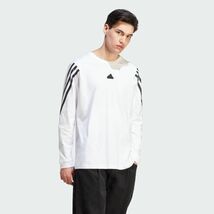 ★アディダス adidas 新品 メンズ フューチャーアイコン スリーストライプス 長袖 Tシャツ ロンT 白 XXLサイズ [IJ6388-2XL] 三 零★QWER★_画像3