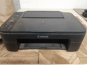 家電2】ジャンク Canon キヤノン PIXUS TS3330 インクジェットプリンター 印刷機 コピー機 複合機 スキャナー ブラック 黒 通電確認済 現状