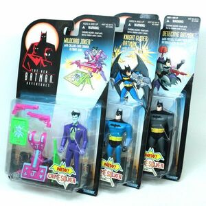 143a 未開封 アニメ バットマン 3体 ワイルドカード ジョーカー フィギュア ケナー KNIGHT DETECTIVE BATMAN WILDCARD JOKER KENNER