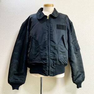 【made in USA】希少 90s ALPHA INDUSTRIES アルファ CWU‐45/P フライトジャケット XXL 黒 ブラック USA製 ミリタリージャケット MA-1