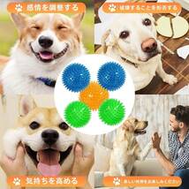 5個犬おもちゃ 犬用ボール セット 犬 ボール おもちゃ 噛むおもちゃ 音の出るおもちゃ 知育玩具 天然ゴム 弾力性 耐久性 スト_画像7