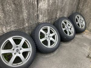 【愛知県引き取り限定】ダンロップ　ウィンターマックス　スタッドレス　215/55R17 中古　エスティマ装着　