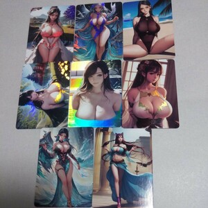 *1 jpy start *ACG beautiful young lady kila card 8 pieces set B abroad made 