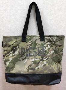 #17541【DIESEL】★☆ディーゼル　トートバッグ　ショルダーバッグ　ミリタリー　カモフラージュ柄　迷彩　大容量☆★