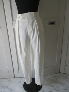 ◆ジャンポールゴルチェ　高級　タック入り白パンツ　３４　美品◆