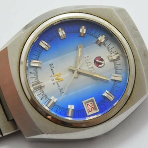 1円 可動品 腕時計 ラドー RADO マンハイム 702 機械式 自動巻 メンズ ブルー系 同梱不可の画像5