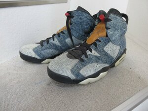 1000円～美品　ナイキ　NIKE AIR JORDAN 6 RETRO “WASHED DENIM” CT5350-401 スニーカー　サイズ28.5cm