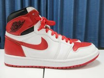 〇1000円～美品 ナイキ NIKE AIR JORDAN 1 RETRO HIGH OG HERITAGE エアジョーダン1 ヘリテージ 555088-161 スニーカー 27㎝_画像4