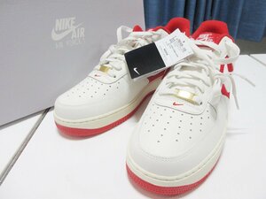 1000円～未使用 ナイキ NIKE AIR FORCE 1 '07 SAIL-UNIVERSITY RED-COCONUT MILK エアフォース FN7439-133 スニーカー 30㎝