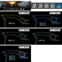 Weds F ZERO FZ-4 ホイール4本 ブラッシュド 8.0-19インチ 5穴/PCD114.3 インセット+45_画像3