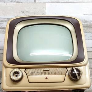 レトロ 真空管テレビ 三菱 テレビジョン受信機 14T-590 アンティークテレビ ブラウン管 昭和 ビンテージ ジャンク