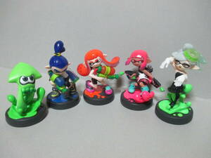 amiibo アミーボ スプラトゥーン ガール(オレンジ)(ネオンピンク) ボーイ(ブルー) ホタル イカ(グリーン) 5個セット フィギュア スイッチ 