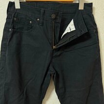 (^w^)b Levi's リーバイス 505 TM ストレッチ パンツ ボトムス 白タブ ジッパーフライ コットン ツイル 脇割 シンプル ブラック W28 8249EE_画像5