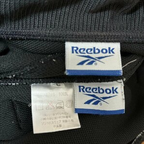 (^w^)b Reebok リーボック ジャージ 上下 セット アップ トラック ジャケット ジップアップ パンツ ウエスト ゴム 紐付き 黒 L 7841EEの画像8