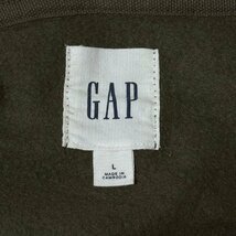 (^w^)b GAP ギャップ スウェット プルオーバー パーカー トップス ビック ロゴ 裏起毛 ロング シーズン 万能 カジュアル オリーブ L 7915EE_画像7