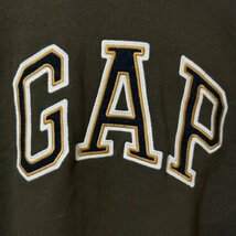 (^w^)b GAP ギャップ スウェット プルオーバー パーカー トップス ビック ロゴ 裏起毛 ロング シーズン 万能 カジュアル オリーブ L 7915EE_画像6