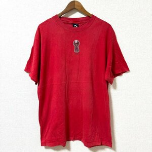 (^w^)b USA製 KINKY N.Y.C. キンキー ブーツ 90s ヴィンテージ ショートスリーブ 半袖 Tシャツ セクシー ロゴ 刺繍 レッド XL 8377EE