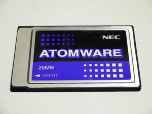 NEC製 PCカード型 20MB FLASH MEMORY-カード ATOMWARE　送料無料