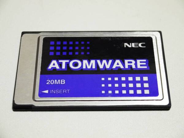 NEC製 PCカード型 20MB FLASH MEMORY-カード ATOMWARE 送料無料