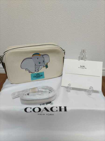 COACH コーチ ショルダーバッグ ダンボ チョークホワイト ディズニーコラボ