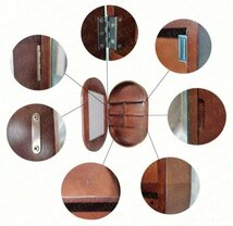 浴室化粧鏡キャビネット 楕円形のファッショントイレミラー家具壁掛け鏡収納スペース付きキャビネット ドレッサー化粧鏡 50*80cm_画像7