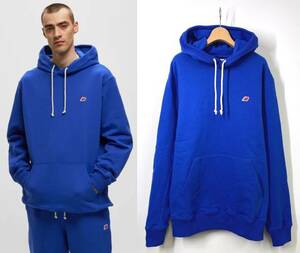 【美品 USA製】new balance ニューバランス Core Hoodie スウェットパーカー JPN M ブルー 青 プルオーバー フード