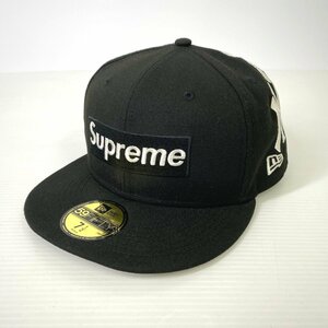 Supreme × NEW ERA New York Yankees Box Logo Cap ヤンキース ボックスロゴ キャップ 7.5 59.6cm ブラック 黒 シュプリーム ニューエラ