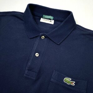 EDIFICE 別注 LACOSTE ラコステ EXCLUSIVE EDITION 半袖ポロシャツ 4 ネイビー 紺 エディフィス 日本製の画像3