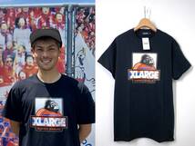 【新品】XLARGE × アルビレックス新潟 半袖ロゴTシャツ M ブラック 黒 エクストララージ コラボ_画像1