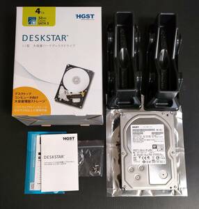 美品　HDD 4TB HGST　3.5インチ　0S03361　ハードディスク　SATA600 5400 日立