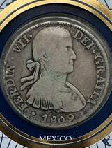 スペイン領メキシコ　1809年　スペイン国王/フェルナンド7世　8 レアル銀貨/フランクリンミント_画像4