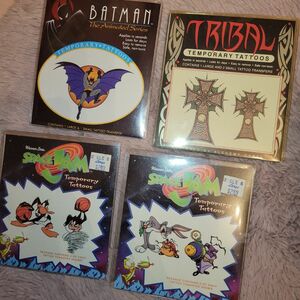 希少 未使用 タトゥーシール まとめ売り ルーニーテューンズ バットマン TemporaryTatoos アメリカ USA