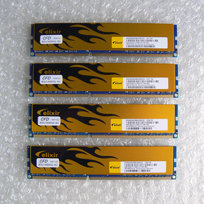 デスクトップメモリー DDR3 PC3-12800 CFD エリクサー Elixir W3U1600HQ-4G 4GB×4枚 計16GB 動作確認済み 1317/1324の画像1