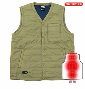 ビバホーム　ヒーター内蔵ベスト　WOVEN VEST-1 BG T3 サイズLL 電池別売り　未使用品