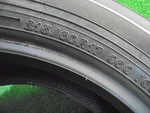 5EU334BE2 ) 送料無料 2021年製 バリ山 215/60R17 ヨコハマタイヤ iceGUARD iG60 17インチスタッドレスタイヤ1本_画像6