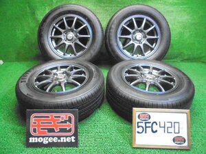 5FC420 AB13)) 送料無料 2021年製 205/65R15 ZEETEX ZT1000 夏タイヤ+美品 15インチアルミホイール4本セット ET53　