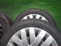 5FC523 AC7)) 送料無料 2022年製 205/55R16 ピレリ ICE ZERO ASIMMETRICO スタッドレス+VW純正スチールホイールセット 〜2013 ヴァリアント_画像3