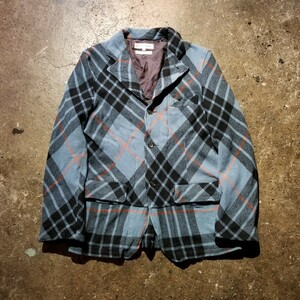 COMME des GARCONS SHIRT 04AW ウール縮絨チェックジャケット 2004AW コムデギャルソンシャツ