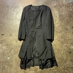 COMME des GARCONS 97AW deformation wool gyaba cupra Layered coat GC-04007 AD1997 90s Comme des Garcons adult PUNK